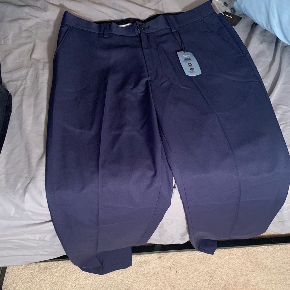 Navy, Slim Fit Dress Pants